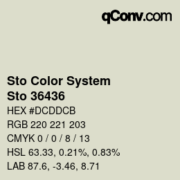 Color code: Sto Color System - Sto 36436 | qconv.com