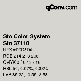 Color code: Sto Color System - Sto 37110 | qconv.com