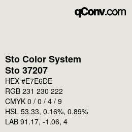 Farbcode: Sto Color System - Sto 37207 | qconv.com