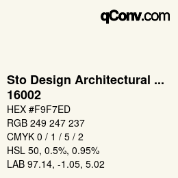 Farbcode: Sto Design Architectural Colours - 16002 | qconv.com