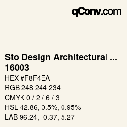 カラーコード: Sto Design Architectural Colours - 16003 | qconv.com