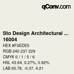 Código de color: Sto Design Architectural Colours - 16004 | qconv.com