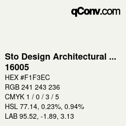 Farbcode: Sto Design Architectural Colours - 16005 | qconv.com