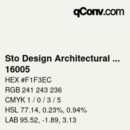 カラーコード: Sto Design Architectural Colours - 16005 | qconv.com