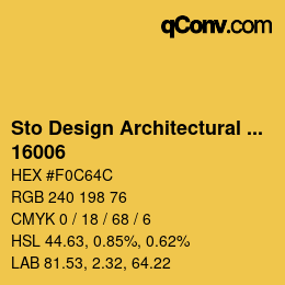 Código de color: Sto Design Architectural Colours - 16006 | qconv.com