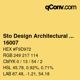 カラーコード: Sto Design Architectural Colours - 16007 | qconv.com
