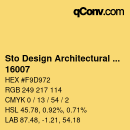 カラーコード: Sto Design Architectural Colours - 16007 | qconv.com