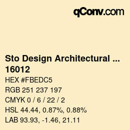 カラーコード: Sto Design Architectural Colours - 16012 | qconv.com