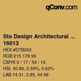 Código de color: Sto Design Architectural Colours - 16013 | qconv.com