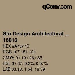Código de color: Sto Design Architectural Colours - 16016 | qconv.com
