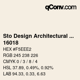 Farbcode: Sto Design Architectural Colours - 16018 | qconv.com