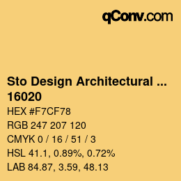 カラーコード: Sto Design Architectural Colours - 16020 | qconv.com