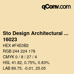 カラーコード: Sto Design Architectural Colours - 16023 | qconv.com