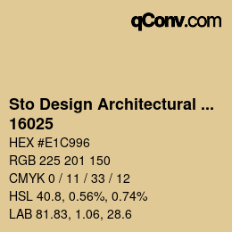 Código de color: Sto Design Architectural Colours - 16025 | qconv.com