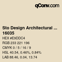 Farbcode: Sto Design Architectural Colours - 16035 | qconv.com