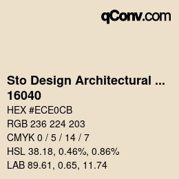 カラーコード: Sto Design Architectural Colours - 16040 | qconv.com