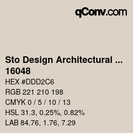 Farbcode: Sto Design Architectural Colours - 16048 | qconv.com