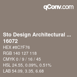 Code couleur: Sto Design Architectural Colours - 16072 | qconv.com