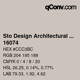 Farbcode: Sto Design Architectural Colours - 16074 | qconv.com