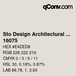 Código de color: Sto Design Architectural Colours - 16075 | qconv.com