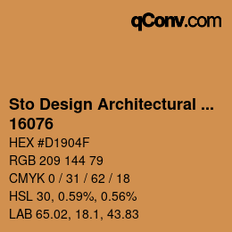 Código de color: Sto Design Architectural Colours - 16076 | qconv.com