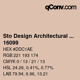 カラーコード: Sto Design Architectural Colours - 16099 | qconv.com