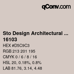 Code couleur: Sto Design Architectural Colours - 16103 | qconv.com