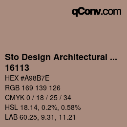 Code couleur: Sto Design Architectural Colours - 16113 | qconv.com