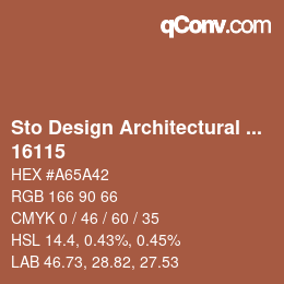 Código de color: Sto Design Architectural Colours - 16115 | qconv.com