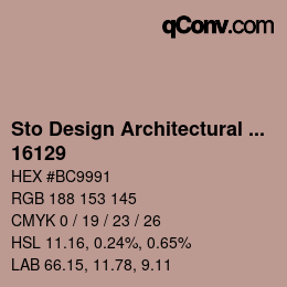 Color code: Sto Design Architectural Colours - 16129 | qconv.com