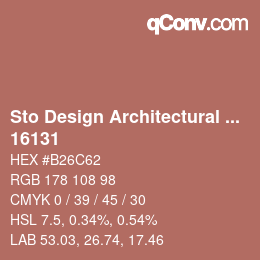 Color code: Sto Design Architectural Colours - 16131 | qconv.com