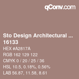 Color code: Sto Design Architectural Colours - 16133 | qconv.com