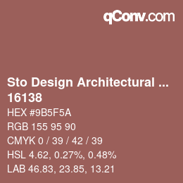 Color code: Sto Design Architectural Colours - 16138 | qconv.com