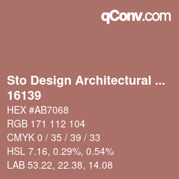 Color code: Sto Design Architectural Colours - 16139 | qconv.com