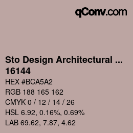 Color code: Sto Design Architectural Colours - 16144 | qconv.com