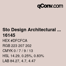 Color code: Sto Design Architectural Colours - 16145 | qconv.com