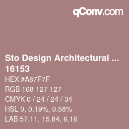 Color code: Sto Design Architectural Colours - 16153 | qconv.com