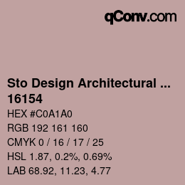 Color code: Sto Design Architectural Colours - 16154 | qconv.com