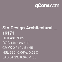 Color code: Sto Design Architectural Colours - 16171 | qconv.com