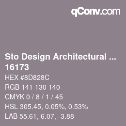 Color code: Sto Design Architectural Colours - 16173 | qconv.com