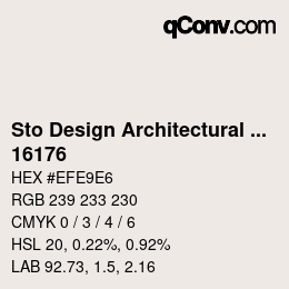 Color code: Sto Design Architectural Colours - 16176 | qconv.com