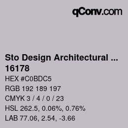 Farbcode: Sto Design Architectural Colours - 16178 | qconv.com