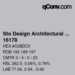 カラーコード: Sto Design Architectural Colours - 16178 | qconv.com