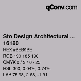 Color code: Sto Design Architectural Colours - 16180 | qconv.com