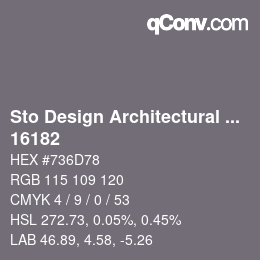 Color code: Sto Design Architectural Colours - 16182 | qconv.com