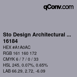 Color code: Sto Design Architectural Colours - 16184 | qconv.com