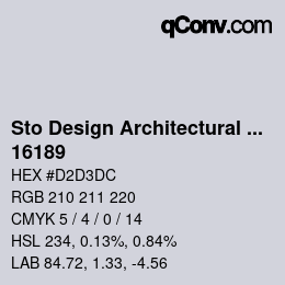 Código de color: Sto Design Architectural Colours - 16189 | qconv.com