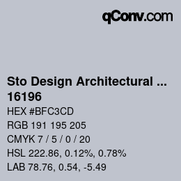 Farbcode: Sto Design Architectural Colours - 16196 | qconv.com