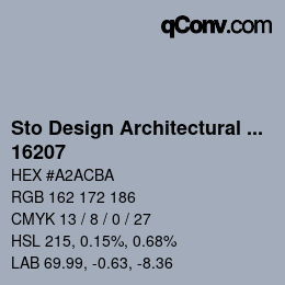 カラーコード: Sto Design Architectural Colours - 16207 | qconv.com