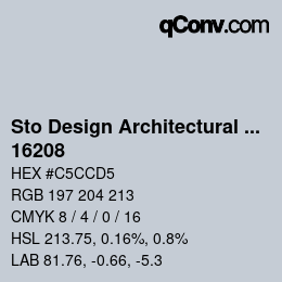 Código de color: Sto Design Architectural Colours - 16208 | qconv.com